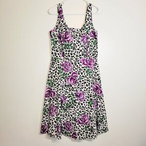 Sweet Leopard Floral Pin-Up Dress 10